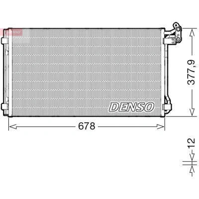 Bilde av DENSO DCN32068 Kondensator uten tørker R 134a VOLKSWAGEN: Sharan II, Golf 7 Variant
