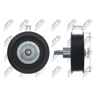 Bilde av Styrerulle kilerem, ford,mercedes benz, 1717609, A6422300342, BK3Q6C344BA, BK3Q 6C344 BA