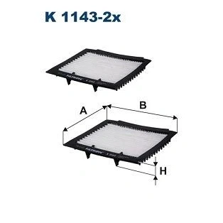 Bilde av FILTRON K 1143 2x Kupéfilter Partikkelfilter 215 195 25 LAND ROVER: Range Rover 2