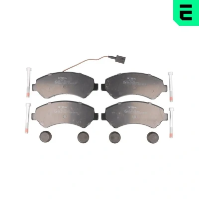 Bilde av OPTIMAL BP 12445 Bremseklosser framaksel inkl. slitasjevarselkontakt med bremsecaliperskruer FIAT: Ducato III Flatvogn lastebil / Chassis
