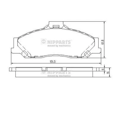 Bilde av Bremseklosser sett NIPPARTS J3603053