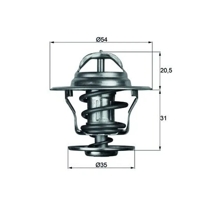 Bilde av MAHLE ORIGINAL TX 13 75D Termostat 75 54 med tetning VOLKSWAGEN: GOLF 2, TRANSPORTER 4, 4 Bus, AUDI: Cabriolet B4, Coupe B3, 80 B4 Avant