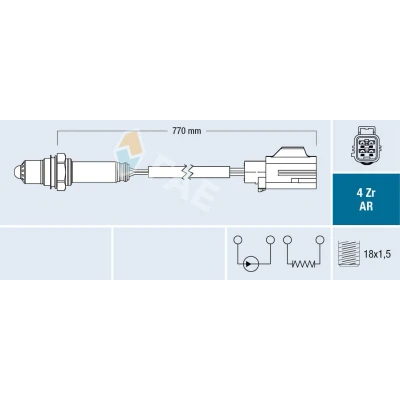 Bilde av FAE 75637 Lambdasonde VOLVO: V70 2, S40 II, S60 I