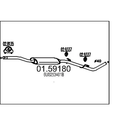Bilde av Midtre eksospotte MTS 01.59180
