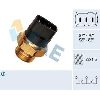 Bilde av EPS 1.850.626 Temperaturbryter, radiator ventilator M22x1,5 Made in Italy OE Equivalent VOLKSWAGEN: TRANSPORTER 4 Bus