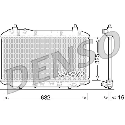 Bilde av DENSO DRM40031 Radiator 632 325 16 HONDA: CIVIC 8 Hatchback