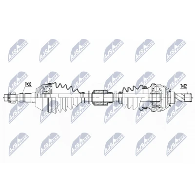 Bilde av Drivaksel, Framaksel høyre, opel meriva b minibus, minivan, van, vauxhall mk ii, 13248623, 374765, 95520565, 95520566