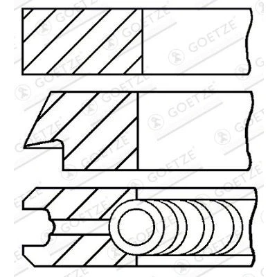 Bilde av GOETZE ENGINE 08 148105 00 Stempelringsett 90,15 0,25 FORD: Transit Mk6 Flatvogn lastebil/Chassis