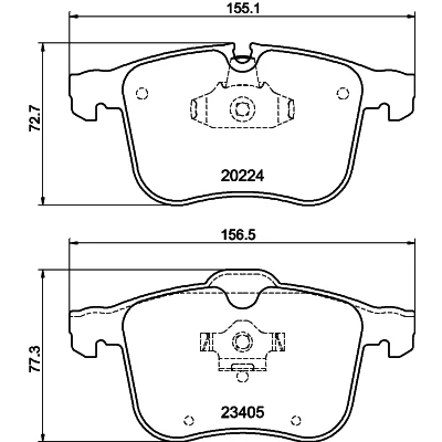 Bilde av HELLA 8DB 355 006 561 Bremseklosser klargjort for slitasjeindikator OPEL: Vectra C Caravan, CC, Signum SAAB: 9 3 Stasjonsvogn, Sedan