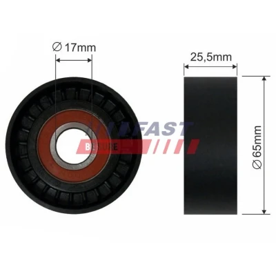 Bilde av Strammerull, kilerem med ribber, citroën,fiat,lancia,peugeot, 5751.61, 5751.F8, 96 362 074, 96362074, 9636207480