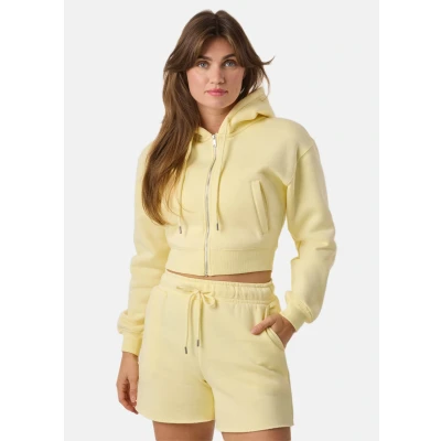 Bilde av Denim Factory LOS Angeles ZIP HOOD W Sweatjakke, Størrelse: 44, Light yellow