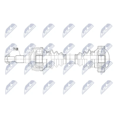 Bilde av NTY NPW PS 015 Drivaksel venstre bakaksel 660mm Manuell girkasse, 6 trinns