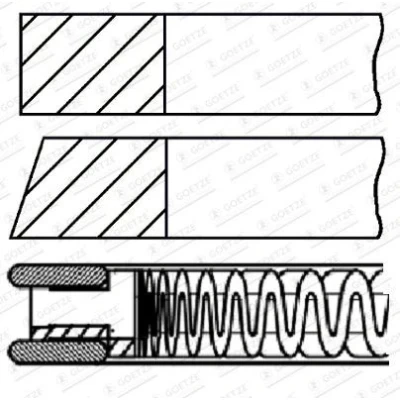 Bilde av GOETZE ENGINE 08 436907 00 Stempelringsett 77 0,5 VOLKSWAGEN: Polo V Hatchback