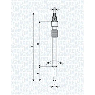 Bilde av MAGNETI MARELLI 062900020304 Glødeplugg 11,5V 10A M10X1 LAND ROVER: Discovery 1