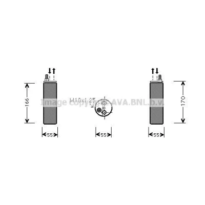 Bilde av PRASCO OLA5397 Kondensator 11,7 8,8 Aluminium 610 OPEL: Vectra C CC, Caravan