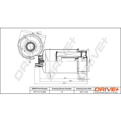 Bilde av Dr!ve+ DP1110.13.0206 Drivstoffilter ledningsfilter FORD: Transit Mk5 Flatvogn lastebil/Chassis, Minibuss
