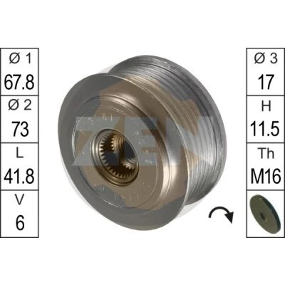 Bilde av Frihjul, dynamo, volvo,vw, 021 903 119 K, 074 H