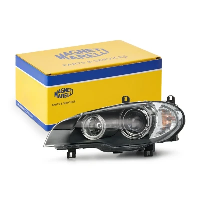 Bilde av MAGNETI MARELLI 710815021001 Frontlykter venstre H10W, H1, H7 Halogen med blinklys for høyrekjøring motor høydejustering hovedlys BMW: X5