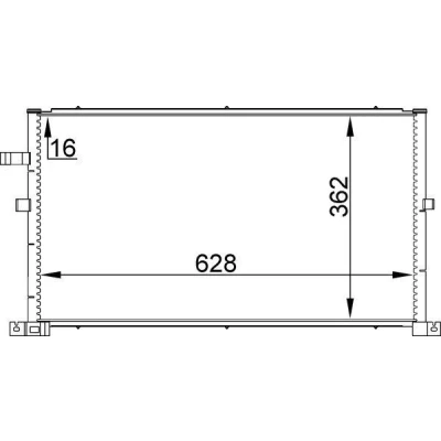 Bilde av MAHLE ORIGINAL AC 296 001S Kondensator uten tørker 616, 628