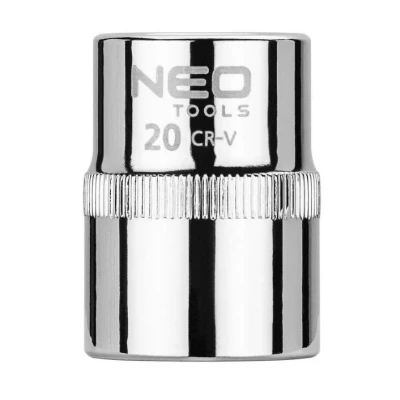 Bilde av NEO TOOLS Pipenøkkelinnsats 1/2tomme 3124 20 mm Krom vanadium stål SuperLock 08 020