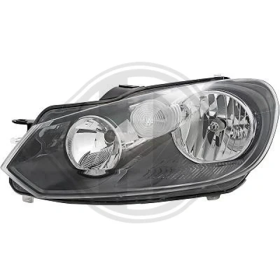 Bilde av DIEDERICHS 2215981 Frontlykter venstre H7, H15 Halogen for høyrekjøring med motor høydejustering hovedlys VOLKSWAGEN: GOLF 6