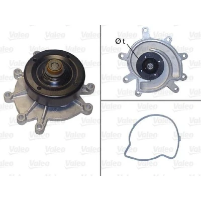 Bilde av VALEO 506823 Vannpumpe med reimskive tetning uten deksel JEEP: GRAND CHEROKEE 2, 3, Commander