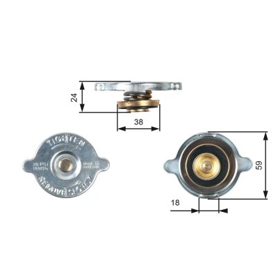 Bilde av GATES RC125 Skrulokk radiator 59 1,4