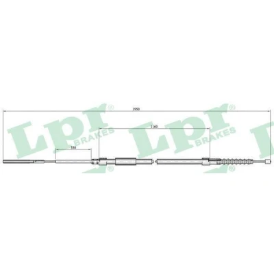 Bilde av LPR C0083B Bremsekabel 1942/1161 Skivebrems BMW: X5