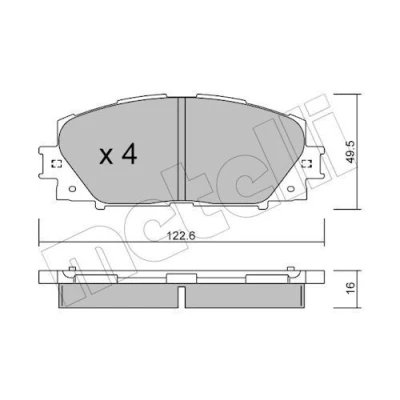 Bilde av Bremseklosser sett METELLI 22 0745 1