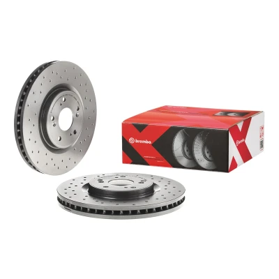 Bilde av BREMBO 09.B269.1X Bremseskiver 320 32 5 perforert / ventilert belagt høy karbon med skruer HONDA: ACCORD 8 Kombi,