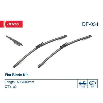 Bilde av Vindusvisker Denso Flat DF 034 Rammeløs BMW: 1 Hatchback, Cabrio, Coupé