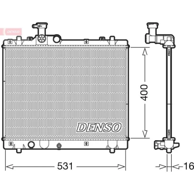Bilde av DENSO DRM47034 Radiator 531 400 16