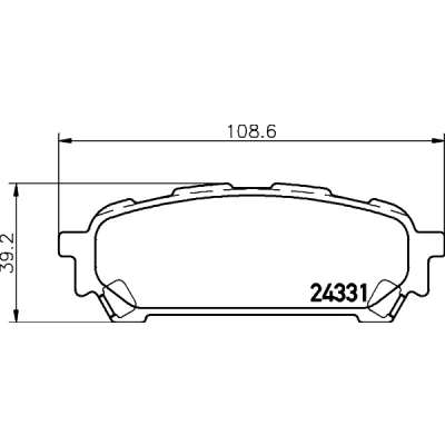 Bilde av HELLA 8DB 355 012 311 Bremseklosser med akustisk slitasjevarsel SUBARU: Forester II, Impreza II Sedan, Stasjonsvogn