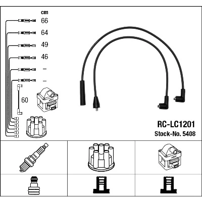 Bilde av NGK 5408 Pluggledninger 5