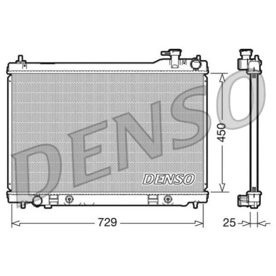 Bilde av DENSO DRM46100 Radiator Aluminium 450 729 25
