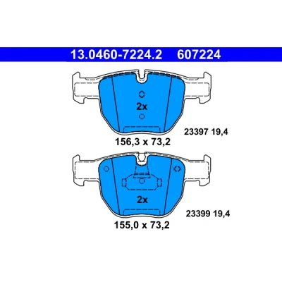 Bilde av ATE 13.0460 7224.2 Bremseklosser klargjort for slitasjeindikator, ekskl. slitasjevarselkontakt LAND ROVER: Range Rover 3