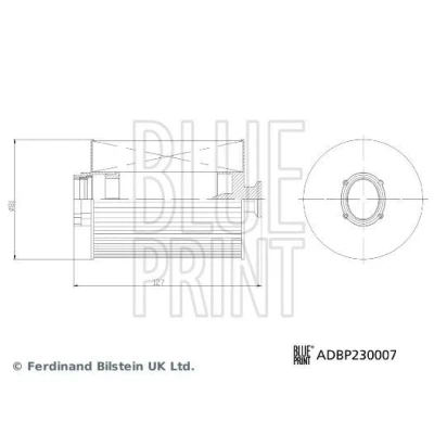 Bilde av BLUE PRINT ADBP230007 Drivstoffilter Filterinnsats