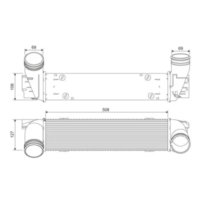 Bilde av VALEO 818392 Ladeluftkjøler Aluminium uten sensor