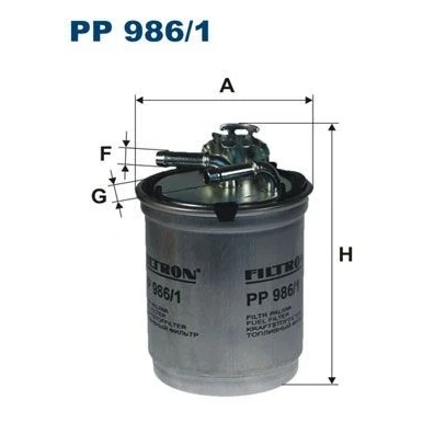 Bilde av FILTRON PP 986/1 Drivstoffilter ledningsfilter 8 SKODA: Fabia 2, Roomster, 1 Combi, VOLKSWAGEN: Polo IV Hatchback, SEAT: Ibiza 3