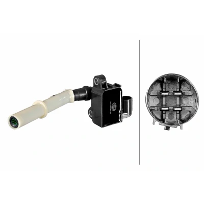 Bilde av HELLA 5DA 358 290 121 Tennspole 4 polet 12V Tennpluggrom coil, inkl. tenningspluggkontakt, Tilkoplingstype SAE MERCEDES BENZ: E Klasse T modell