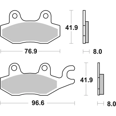 Bilde av BREMBO Sinter, Road Bremseklosser bak 07YA22SP