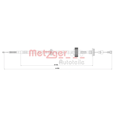 Bilde av METZGER 1E.BW007 Bremsekabel høyre bak 905/720 Skivebrems BMW: X5