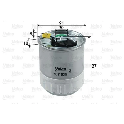 Bilde av VALEO 587535 Drivstoffilter ledningsfilter 10 8, 20 MERCEDES BENZ: C Klasse T modell, Sprinter 3.5 Van, Sedan, JEEP: Commander