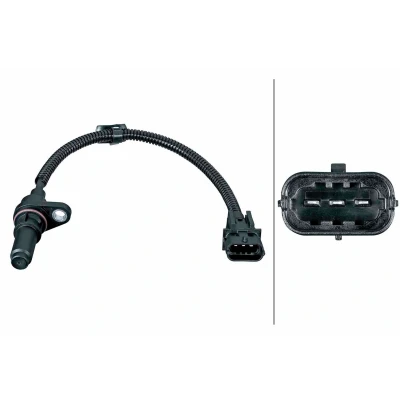 Bilde av HELLA 6PU 358 381 031 Impulsgiver 3 polet Hall prinsipp med tetningsring, kabel KIA: RIO 3, Soul I, Sportage III