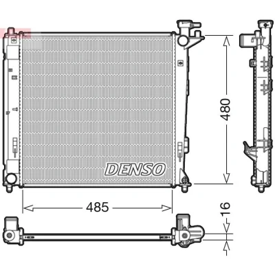 Bilde av DENSO DRM41008 Radiator 485 496 16