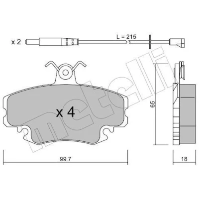 Bilde av Bremseklosser sett, Framaksel, peugeot,renault, 41 06 021 92R, 4250.41, 4250.70, 4253.10, 60 00 008 126, 25 070 807, 071 042, 7