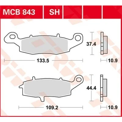 Bilde av TRW Organic Allround MCB843 Bremseklosser