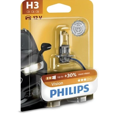 Bilde av Halogenlampe PHILIPS Vision H3 PK22s, passer mange bilmodeller, 00550 42962, 030074, 07 11 9 978 391, 072601 012290, 1 028 679, 496 36