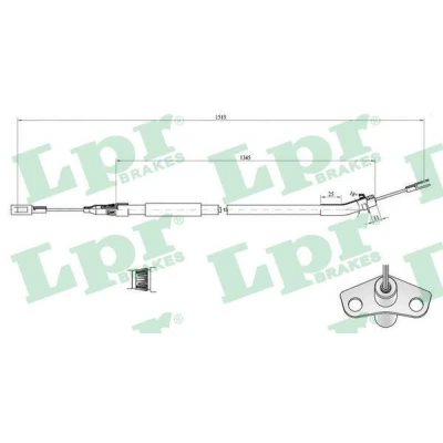 Bilde av LPR C0448B Bremsekabel 1515/1330 Skivebrems MERCEDES BENZ: Sprinter 4 T Van, 3 Minibuss