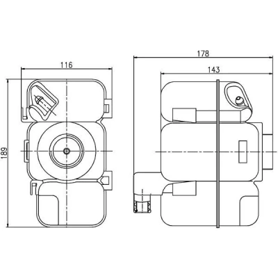 Bilde av MAHLE ORIGINAL CRT 206 000S Ekspansjonstank VOLVO: V70 2, XC70 I Cross Country, S80